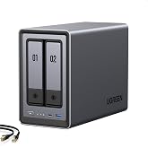 UGREEN NAS DXP2800 2-Bay for Advanced Home Users, Remote Workers &amp; Creators | Home Media &amp; Data Center, Docker &amp; VM, Plex, Fast File Transfer, Intel N100, 8GB DDR5, 2.5GbE, 2x M.2 NVMe, 4K HDMI(Diskless)