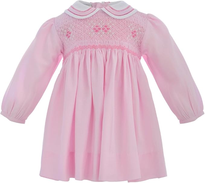 pastel pink long sleeve dress