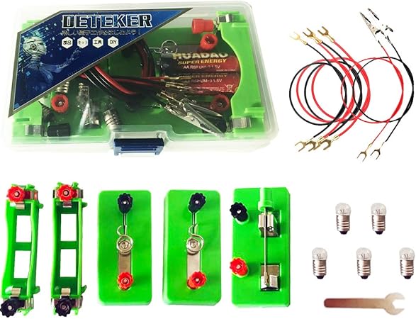 Amazon Deteker 電気回路実験キット 直列回路 並列回路 電気 電力 知育 学習玩具 おもちゃ 科学教育機器 学校 理科 科学 サイエンス実験 実験からわかる電気回路 電気回路実験キット 電気 電力 おもちゃ