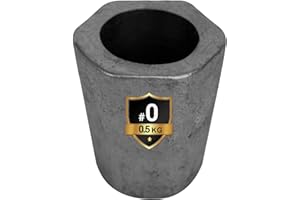 GongYi #0 (1.1lbs-0.5kg) Clay Graphite Crucible for Metal Melting Casting Refining Gold Silver Copper Brass Aluminum
