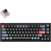 Keychron V2 Wired Custom Mechanical Keyboard, 65% Layout QMK/VIA Programmable Macro with Hot-swappable K Pro Brown Switch Compatible with Mac Windows Linux (Carbon Black - Non-Transparent)