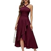 Bbonlinedress Halter Cocktail Women Dresses Prom Formal Wedding Guest Bridesmaid Ruffled Maxi Hi-Lo Evening Party 2026 Dress