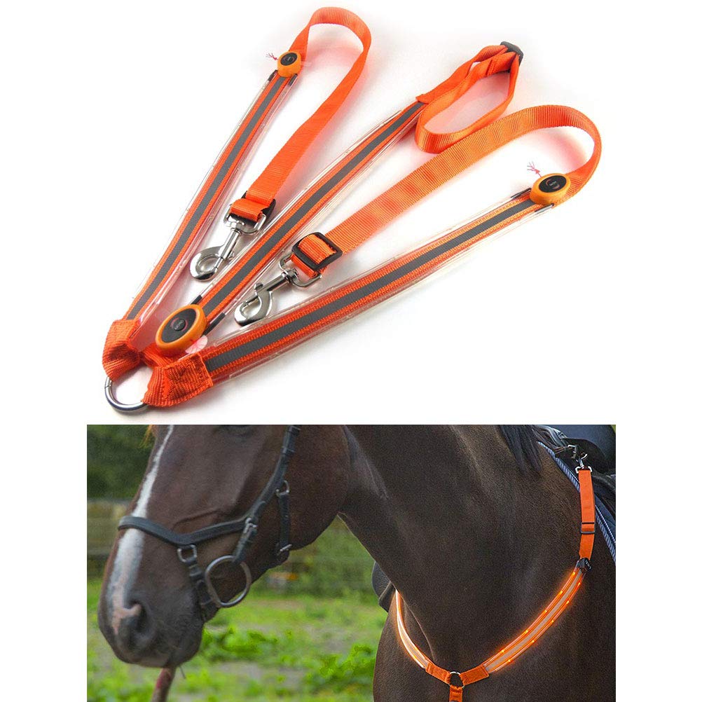 Horses BYJIN LED Flashing Horse Breastplates Collars Highly Visible