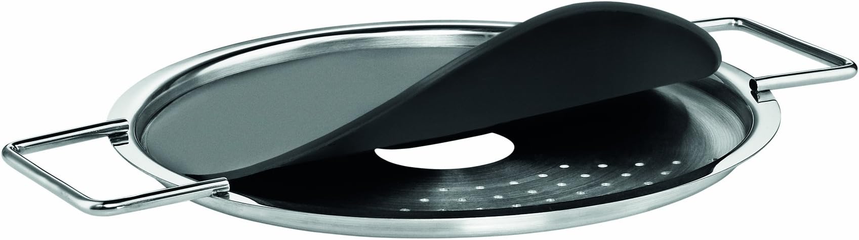 Eva Trio Stainless Steel Draining Lid, 24cm