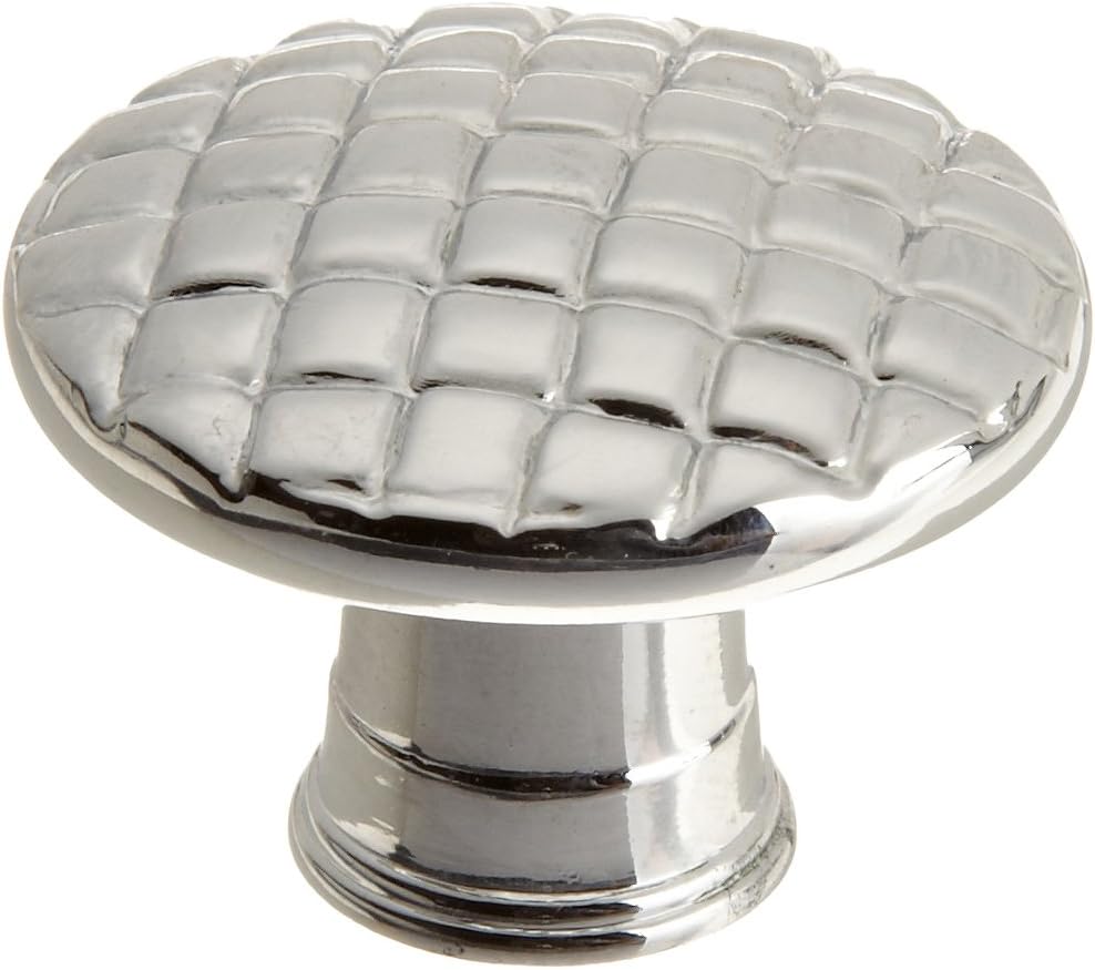 Taymor 201316PC Basket Weave 11/4Inch Knob, Polished Chrome