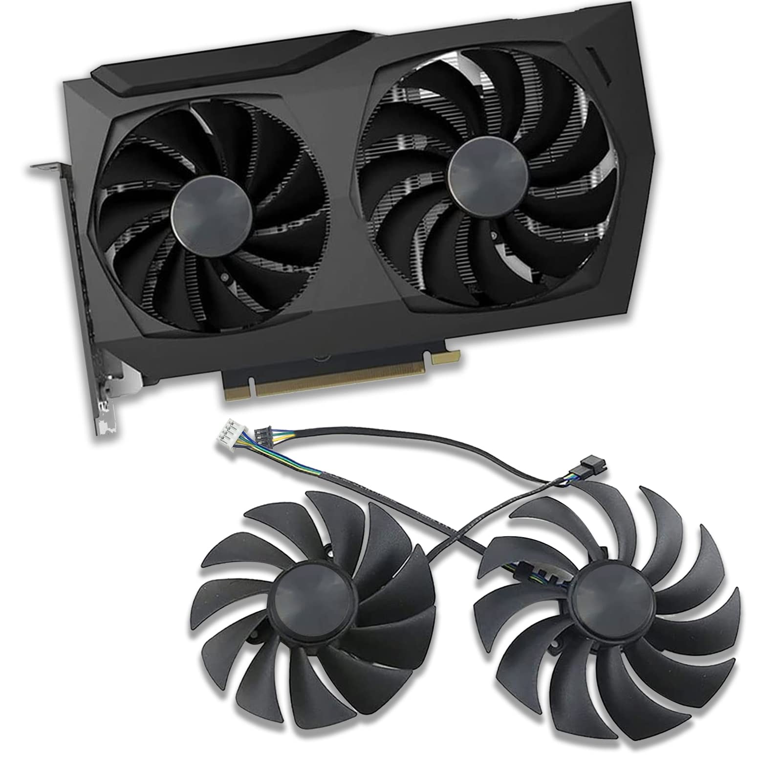 Dotodo 88mm 100mm GA92S2U CF9015H12S Graphic Card Cooles Fan for ZOTAC GeForce RTX 3070 RTX 3070 Ti Graphics card fan (Fan AB)