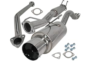 MORAKOT RACING Compatible/Replacement For 2002-2006 Acura RSX (Type-S Model Only) 2.5 Inch Stainless Steel Catback Exhaust System 4.25 Inch Muffler Tip