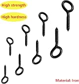Qrity Pack of 20 Eye Screws 20 mm Ring Screw Hooks Black Q Type view 4
