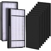 Air Purifier Filters for Honeywell HRF-H1 HRF-H2 HPA050 HPA060 HPA150 HPA160 HHT055 HHT155 Series Air Purifiers - Performance Plus Filter Replacement - 2 Filter and 8 Carbon Filters