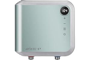 WINTEMP Tankless Water Heater Electric, 120Volts - 3.5KW Portable Water Heater Can be Installed Anywhere - Use a Self-Adjusting Rotatable Digital Display KFU135 Green