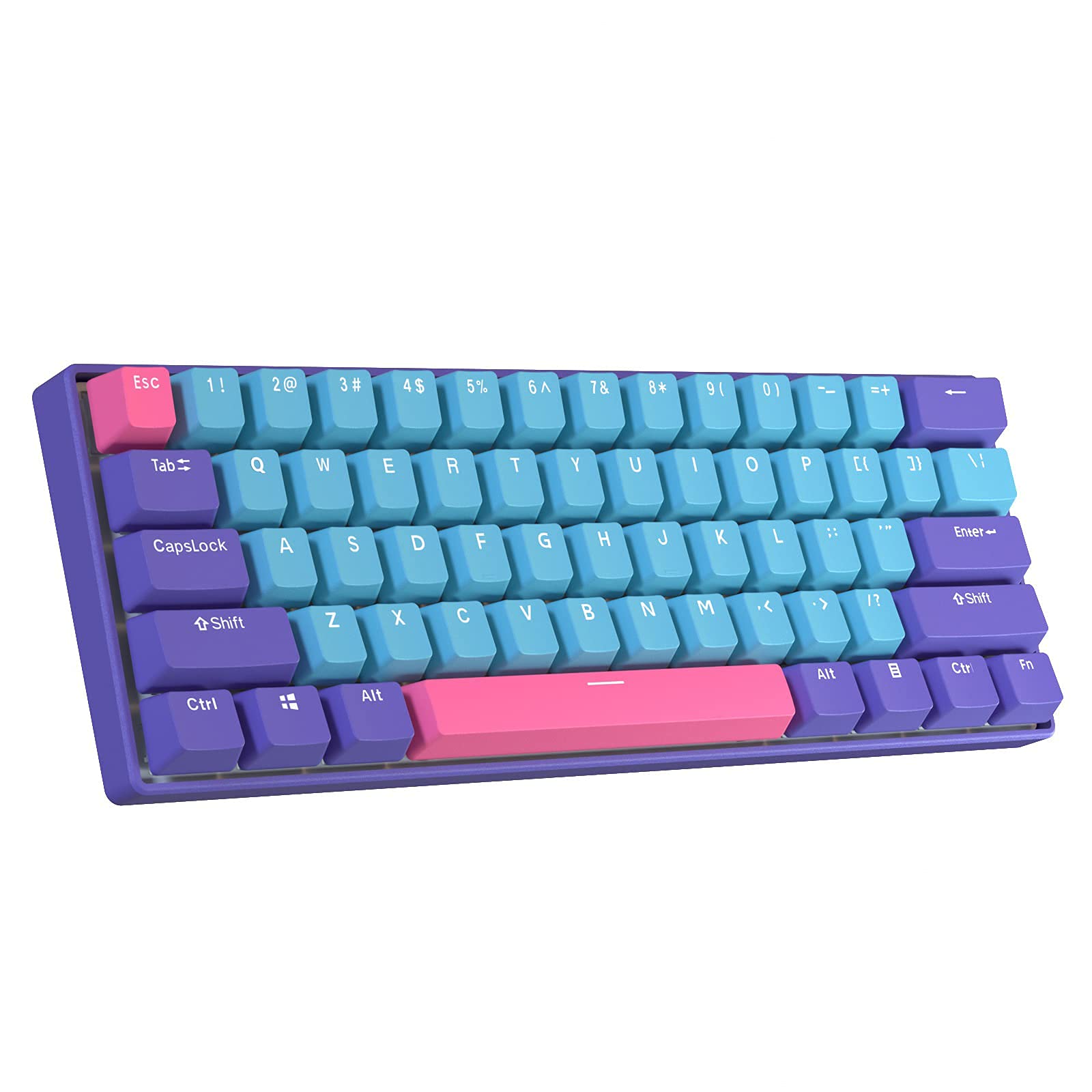 BOYI 61 Mini Hot-Swappable Wired 60% Mechanical Gaming Keyboard,RGB Cherry MX Switch PBT Keycaps NKRO Type-C Keyboard for Gaming and Working (Joker-Plus Color,Cherry MX Speed Silver Switch)