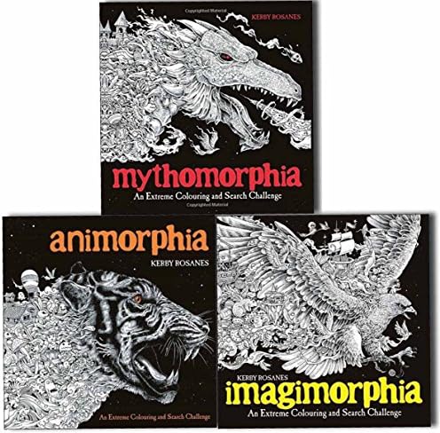 Animorphia, Imagimorphia and Mythomorphia An Extreme Colouring and Search Challenge 3 Books Collection Paperback – 2017