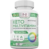 Keto Multivitamin for Women and Men - 35 Potent, Pure Ingredients - Vitamin C, Vitamin D, Vitamin A, Vitamin E and Zinc for Immune Support - Non GMO, Gluten Free, Sugar Free, All Natural - 30 Day