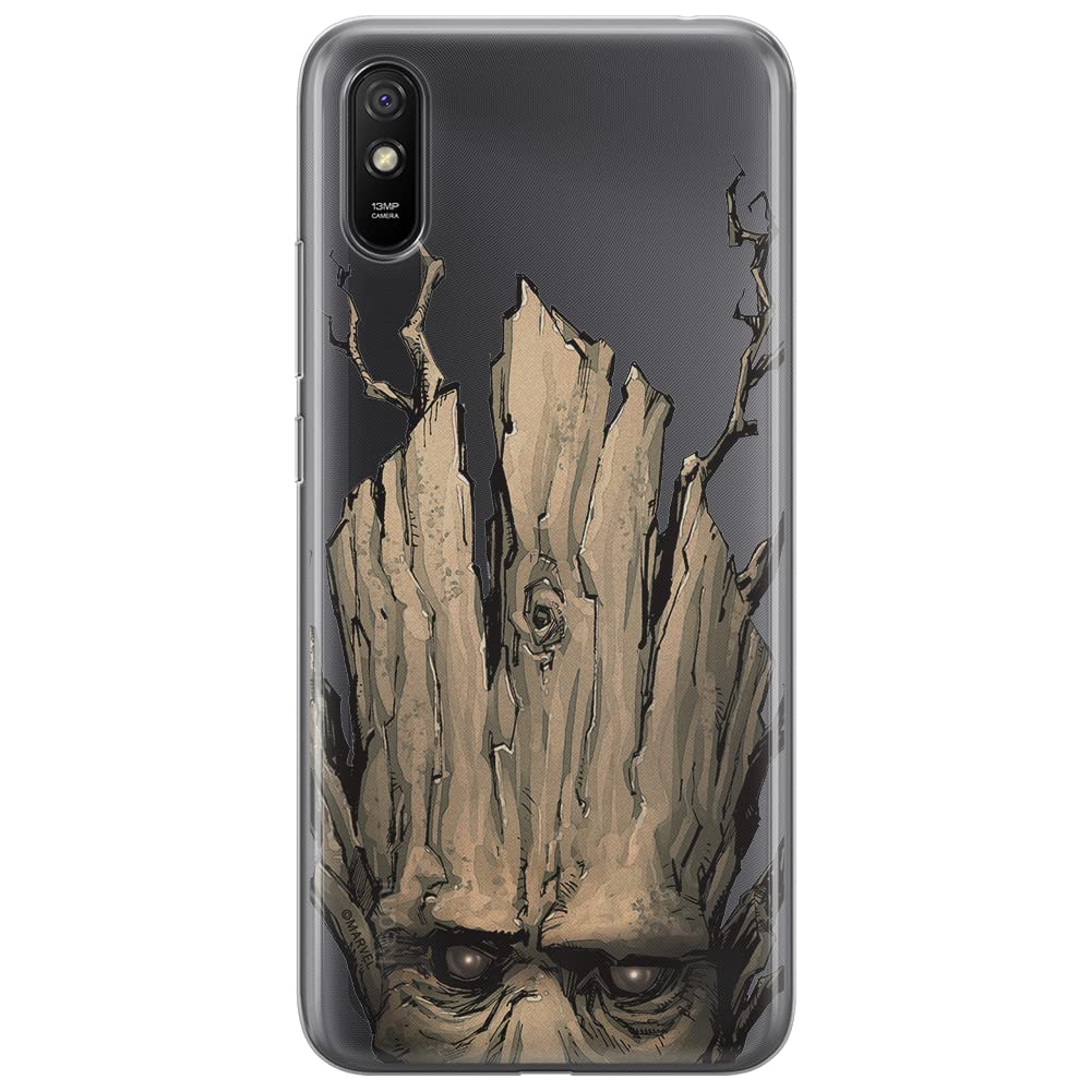 ERT GROUP mobile phone case for Xiaomi REDMI 9A original and officially Licensed Marvel pattern Groot 002 optimally adapted to the shape of the mobile phone, partially transparent