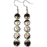 Moon Phase Earrings, Vertical Dangle, Celestial Jewelry, Lunar Cycle, Science and Teacher Gifts, Yugen Handmade