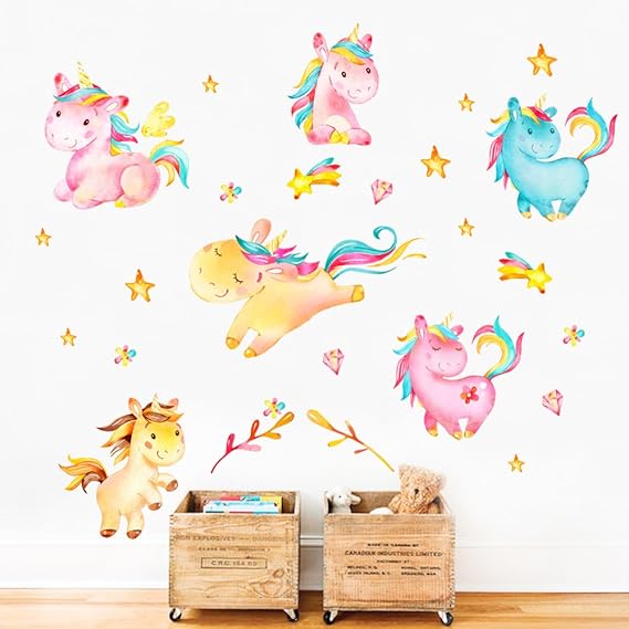 Stickers Muraux Chambre Fille Beslime 3pcs Stickers Muraux Licorne Pour Chambre Bebe Chambre Enfant Chambre Pepiniere Des Filles De Decoration Decoration Murale 12c8dl6c0e2ad Ameublement Et Decoration