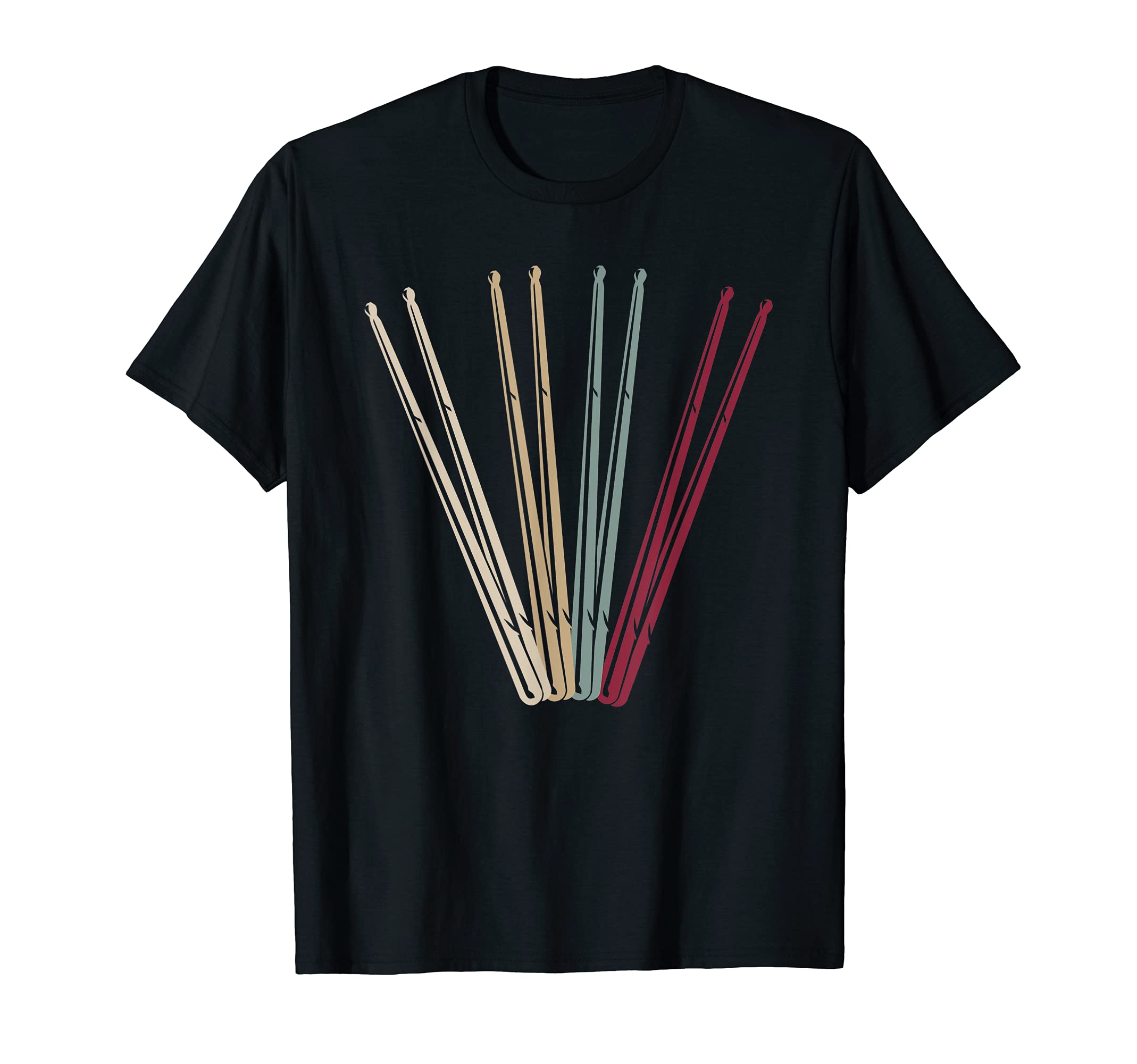 Percussion Music Drums Player Drumsticks Drummer Retro Drums T-Shirt