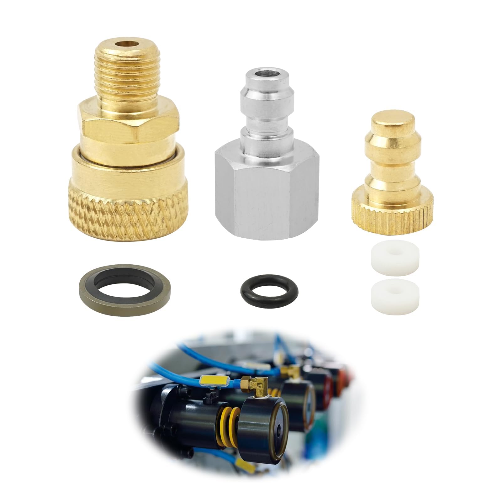 Air Rifle Accessories 1/8 Inch BSP Quick Release Coupler Charging Adapter Kit for Air Rifles PCP Air Rifle Female Socket Coupler Fittings 1/8 Bsp Connector