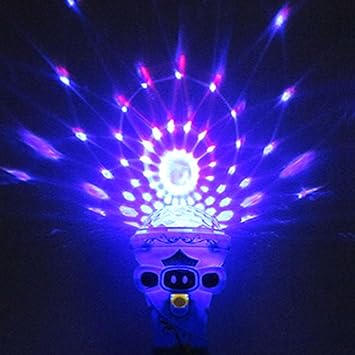 Colorful giratorio luz bombilla LED proyector linterna juguete ...