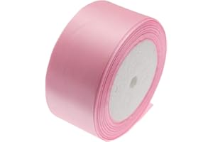 ATRBB 25 Yards 1-1/2 inch Wide Satin Ribbon Perfect for Wedding,Handmade Bows and Gift Wrapping(Pink)