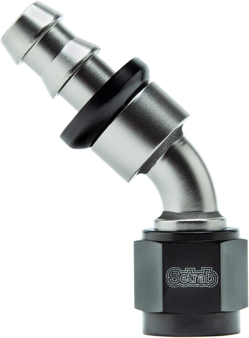 Setrab 22-AN08PL08-45 SUSA AN Push Lock Hose End AN08-08 45 Degree Angle