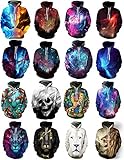 Azuki 2018 Unisex Fashion 3D Digital Printed Pullover Hoodies