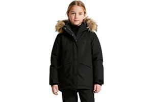Wantdo Girl's Warm Snow Coat Waterproof Ski Jacket Windproof Winter Parka Insulated Fleece Rain Jackets