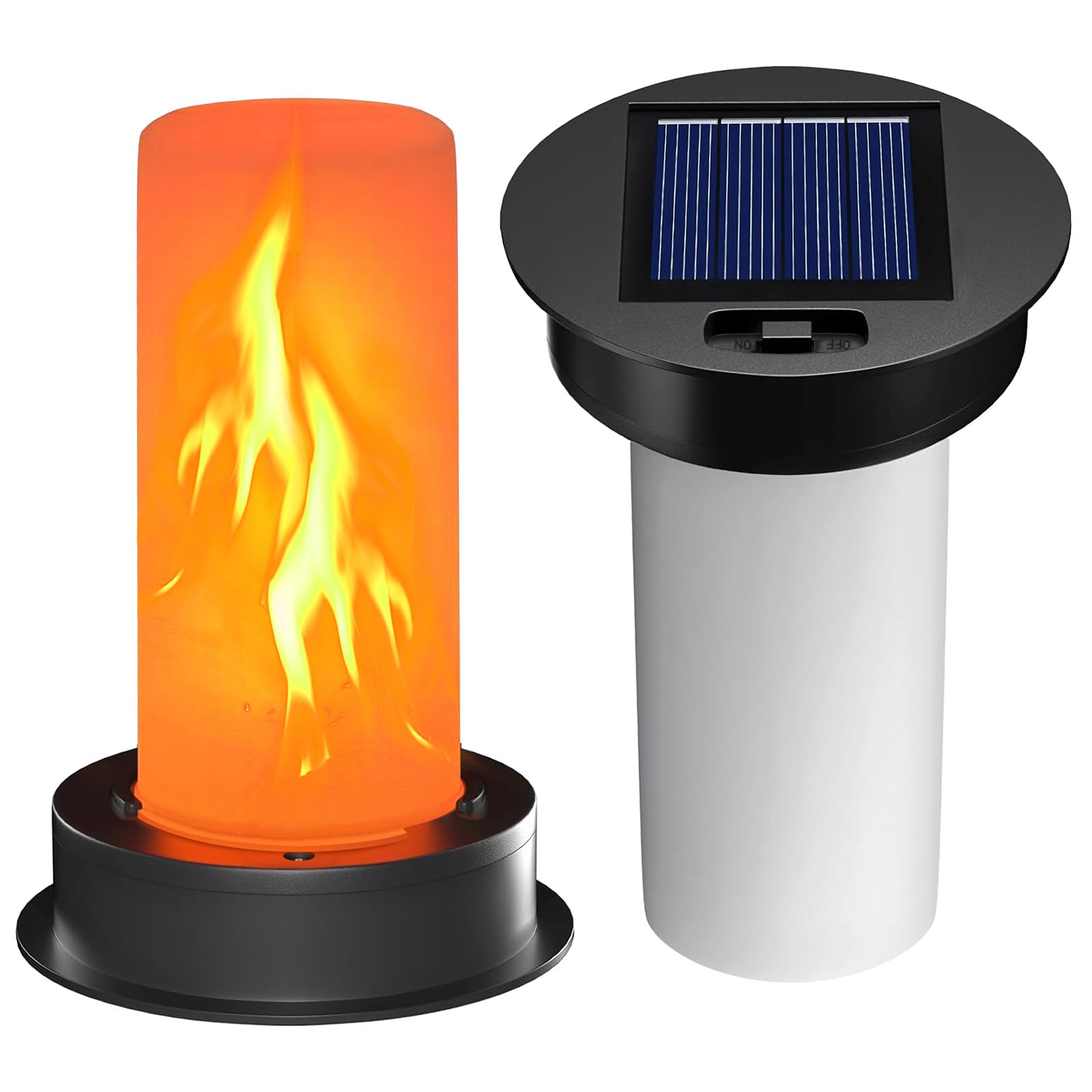 Photo 1 of 2 Pack Solar Light Replacement Top with Flickering Flame, Waterproof Solar Light Parts for Hot Air Balloon Lanterns (Fits 2.87 to 3.35 Inch Openings) Replacement Kit for Outdoor Decor Garden Patio