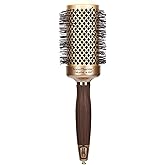 Olivia Garden NanoThermic Ceramic + Ion Round Thermal Hair Brush - Not Electrical - Professional Blowout Brush for Normal to Thick Hair