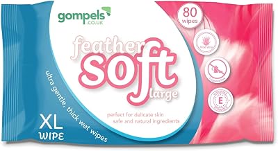 GOMPELS Extra Large Feather Soft Wet Wipes 80pk Aloe Vera Vitamin E
