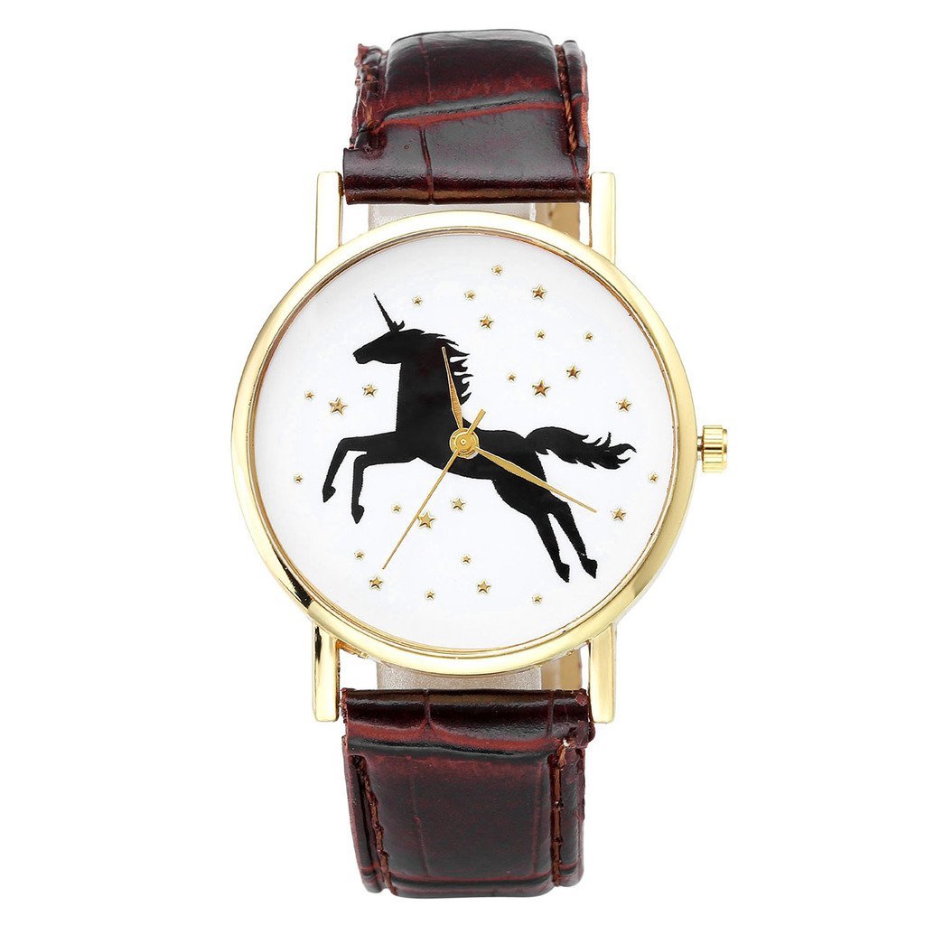 Top Plaza Fun Animal Searies Galloping Horse Fashion Womens Ladies Quartz Wrist Watch, Pack of 3
