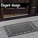Quality Entrance Rug Door Mat Super Effective Shoe Scraper Fabric Elegant Design Indoor And Outdoor Doormat Super Grip Rubber Backing Color Grey Size 17.5