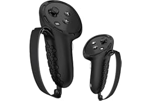 ZAROBO ALLC Controller Grips Cover for Meta Quest 3 Accessories，2 Pack Adjustable Silicone Controller Grip Cover, VR Quest 3 Accessories Touch Controllers Covers Protector, Gifts for Men Dad