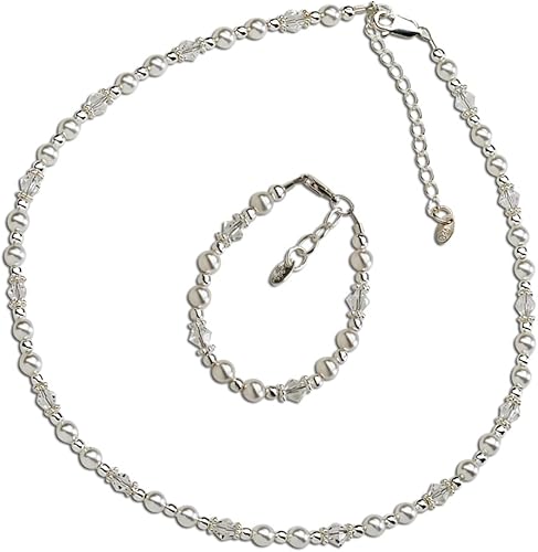 sterling silver flower girl bracelet