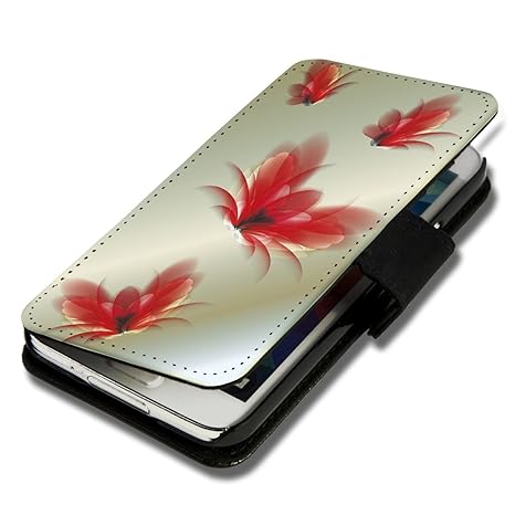 Book Style Handy Tasche - Design WD57 - für ZTE Blade L3 - Cover Case Schutz Hülle Etui Schutzhülle - (Bulk)