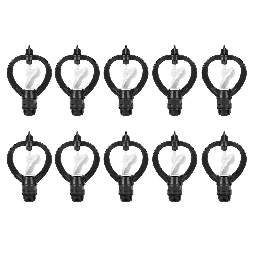 10Pcs Garden Sprinkler,G1/2In Dn15 360° Rotating Lawn Sprinkler,Large Area Coverage Water Sprinklers Gardening Watering Sprinkler System for Greenhouse,Garden,Lawn,Vegetables
