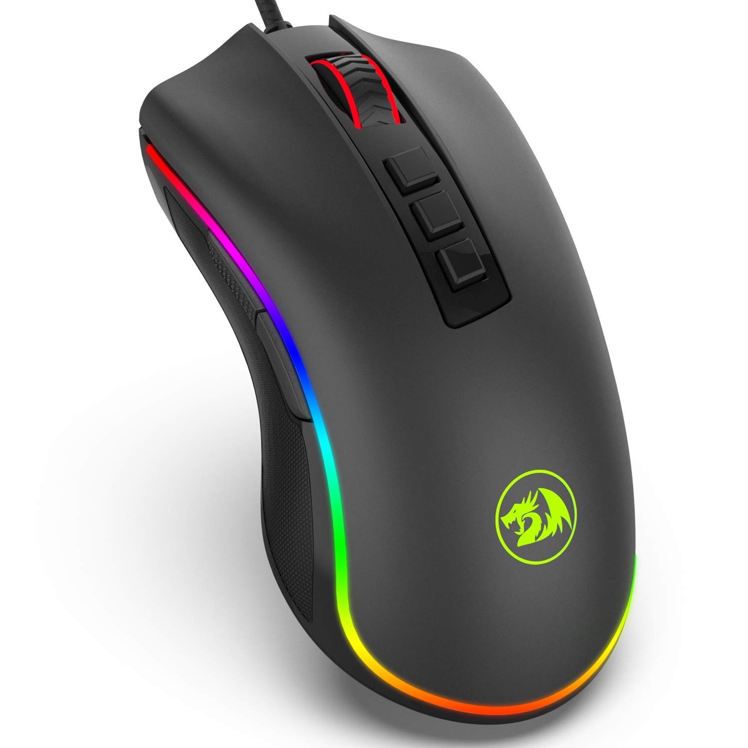 Redragon M711 COBRA Gaming Mouse RGB Backlit 10,000 DPI 7 Programmable ...