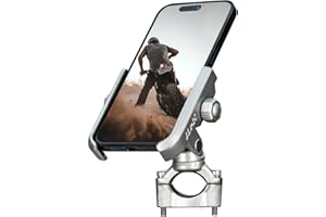 ILM Motorcycle Phone Mount Premium Aluminum Universal Bike Rack Handlebar Holder Fits iPhone 15 Pro Max 14 | 14 Max X | XS Ma