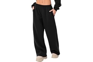 LOMON Wide Leg Sweatpants Women Fleece Sweat Pants Fall Clothes 2025 Teen Girl Baggy Jogger Sweatpant with Pockets