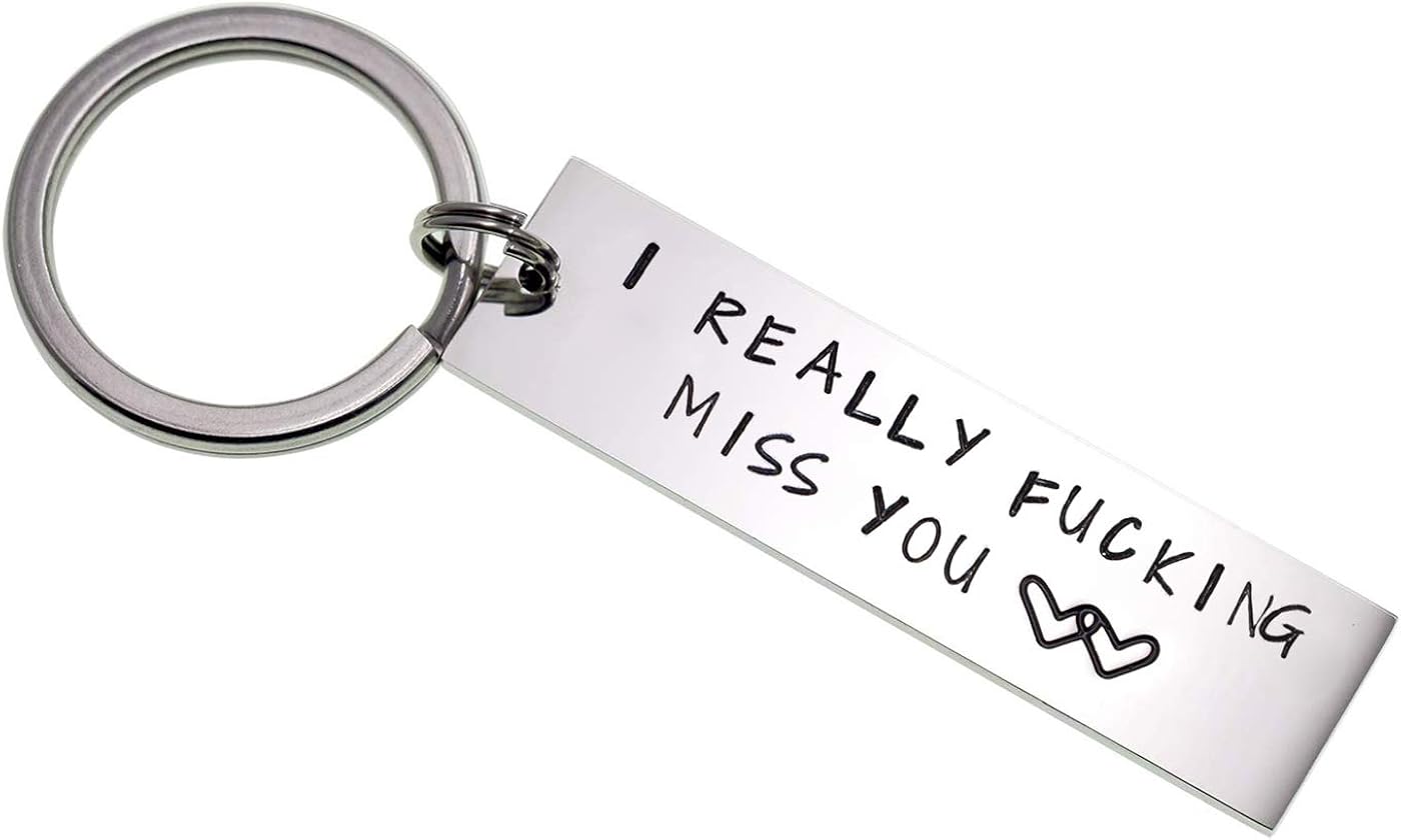 Jvvsci I Really Miss you,I Just Really Love You Keychain for Couples
