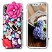 iPhone X Bling Glitter Case, Awsaccy(TM) Unique 3D Handmade Bling Crystal Sparkly Diamond Rhinestone Pink Pearl Floral Lipstick Fashion Design Shiny Case for iPhone X Girls Women