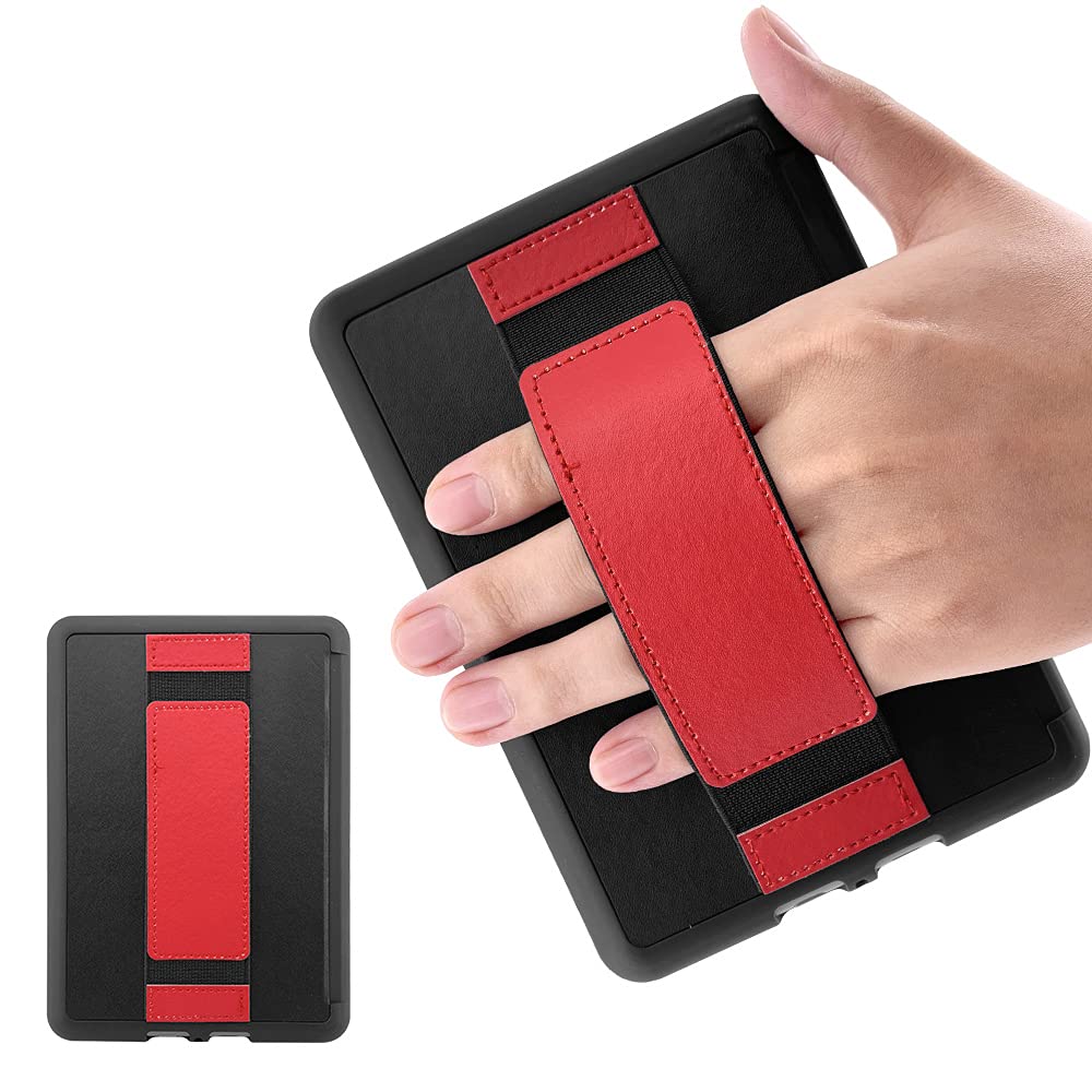 Youngme Case for Kindle Paperwhite (Fits All-New 10th Generation 2018) - Heavy Duty Shockproof Case with Hand Strap (Red-Black)