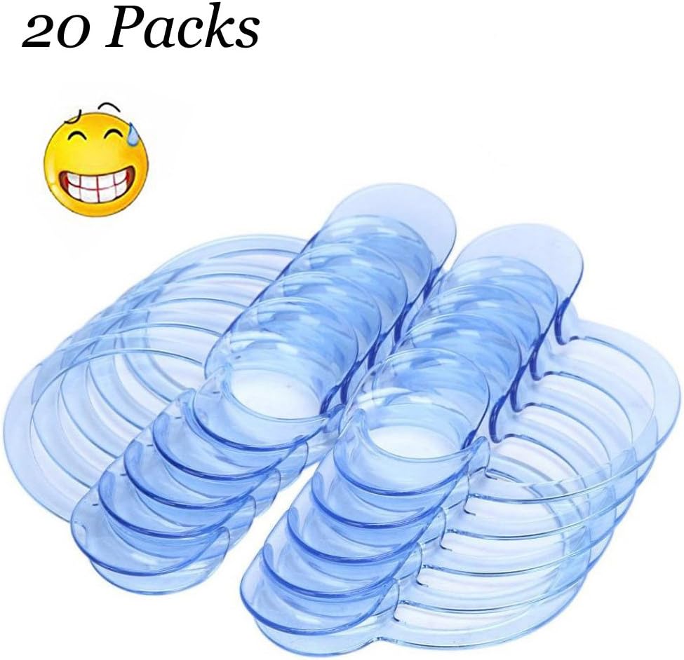 20 Packs Dental Cheek Retractor, OPACC C-Shape Blue Teeth Whitening Intraoral Dental Cheek Lip Retractor Expanders Mouth Opener for the Authentic/ Hilarious/Mouth Guard Party Game