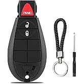 3 Button Key Fob Case Replacement for Dodge Ram 1500 2500 3500 4500 5500 2008 2009 2010 2011 2013 2014 2015 2016 2017 2018 2019 2020 2021 GQ4-53T 56046953AE Keyless Entry Remote Key Fob Shell Cover