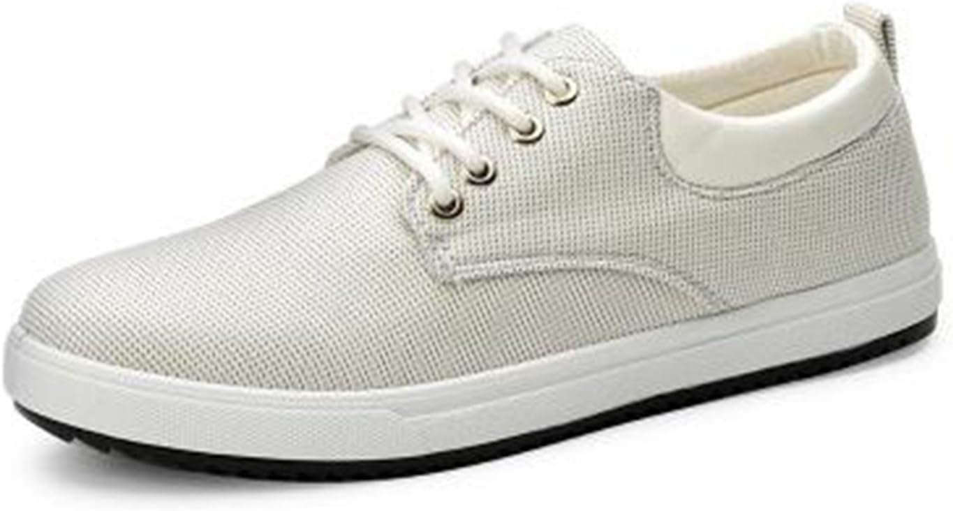 Meetloveyou Men Shoes Spring Canvas Men Casual Shoes Breathable Round Lace-Up Flats British Style Mens Shoes