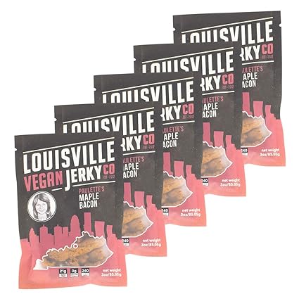 Louisville Vegan Jerky Maple Bacon Vegetarian Vegan Friendly Jerky 21 Grams Of Non Gmo Soy Protein Gluten Free Ingredients 3 Ounce Pack Of 5 #vegan #meals #delivered #to #your #home Louisville Vegan Jerky Maple Bacon Vegetarian Vegan Friendly Jerky 21 Grams Of Non Gmo Soy Protein Gluten Free Ingredients 3 Ounce Pack Of 5