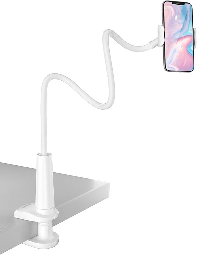 Tryone Gooseneck Phone Holder, Flexible Long Arm Mount Stand Compatible with Smartphones