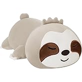 SQEQE Weighted Sloth Plush, Weighted Sloth Stuffed Animal, Cute Sloth Plushies Sloth Pillow Toy Gift for Kids Adults Brown 9.8 Inch, 0.8 Lbs