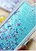 Glitter Case for iPhone 5S,Turpro Hard Transparent Clear Creative Funny 3D Quicksand Liquid Sparkles Glitter Bling Case with Stars for iPhone 5 5S(Blue)