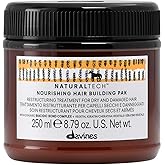 Davines Naturaltech Nourishing Hair Building Pak, Restructuring & Hydrating for Dry & Damaged Hair - With Vegetal Keratin - Deep Repair Mask for Damaged Strands, 8.45 Fl Oz